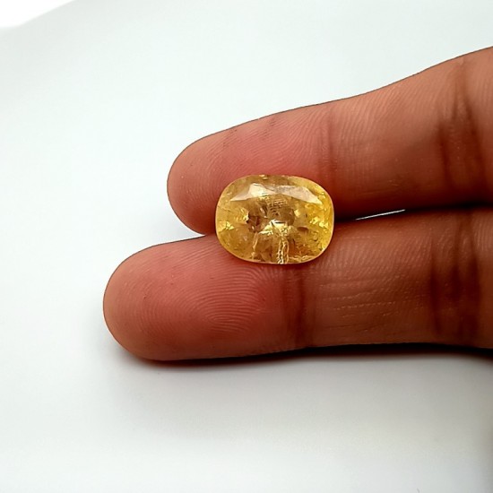 Yellow Sapphire (Pukhraj) 9.05 Ct Certified Yellow Sapphire (Pukhraj) 9.05 Ct Certified